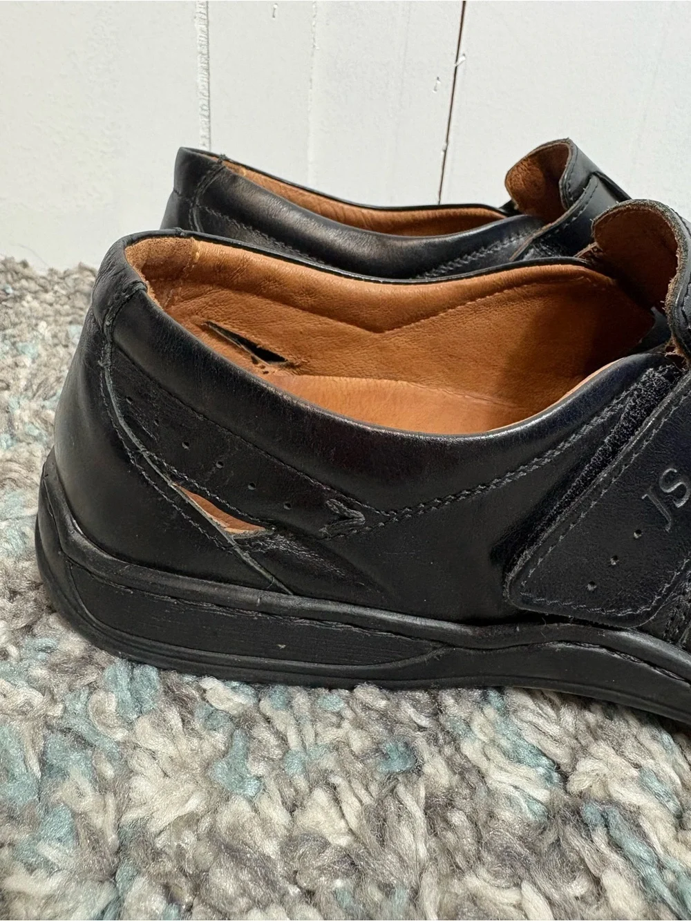 Josef Seibel Shoes Mens 45 12 Fisherman Black Leather Sandals Comfort Closed Toe